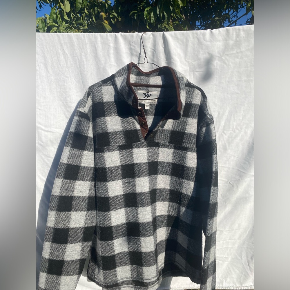 John Wayne western plaid pull over